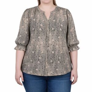 NWT NY collection 3X button down shirt 1382